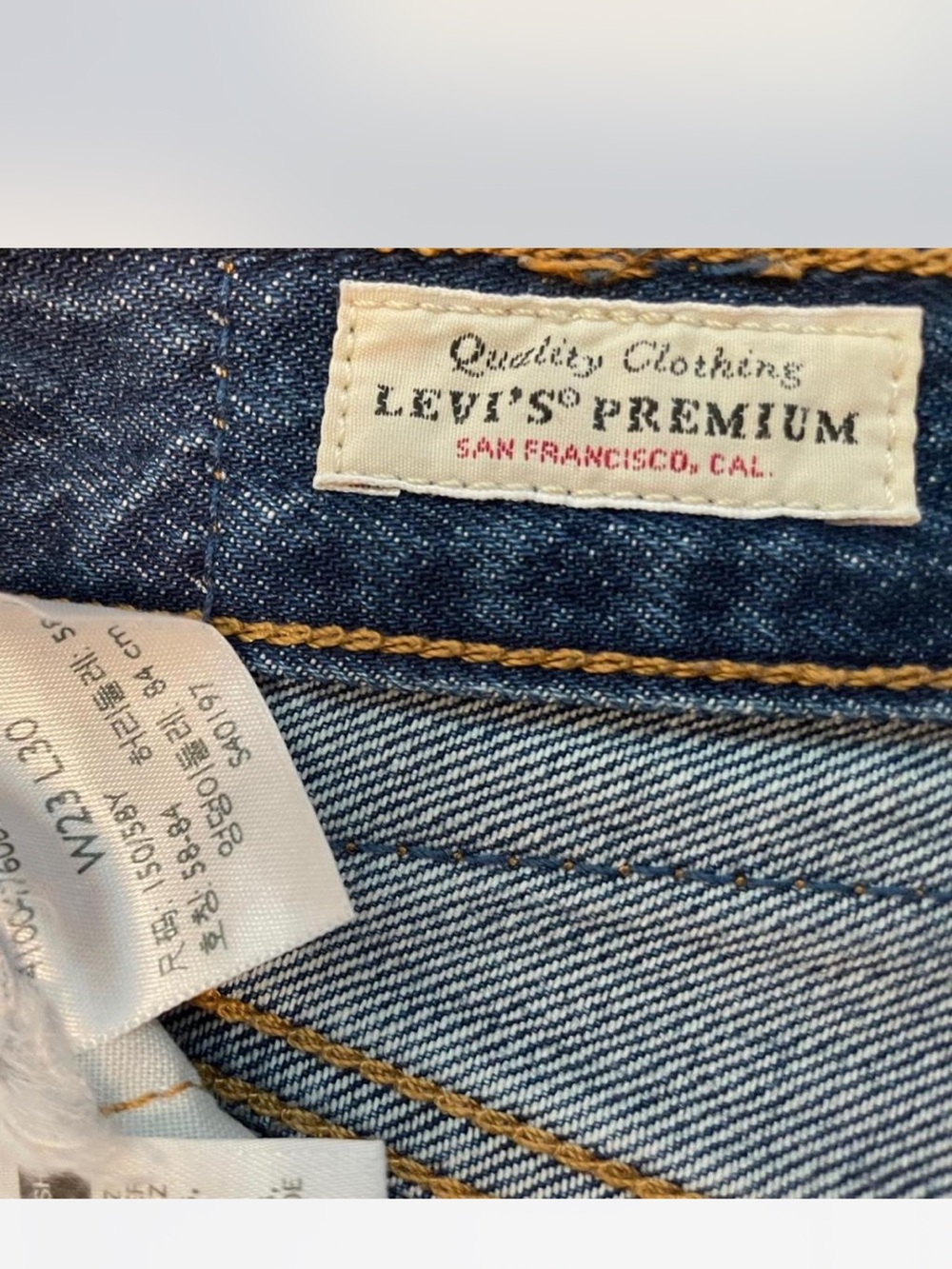 Levi’s 501 Everyday High-Rise Straight Leg Jeans in Dark Blue - Picture 2 of 4